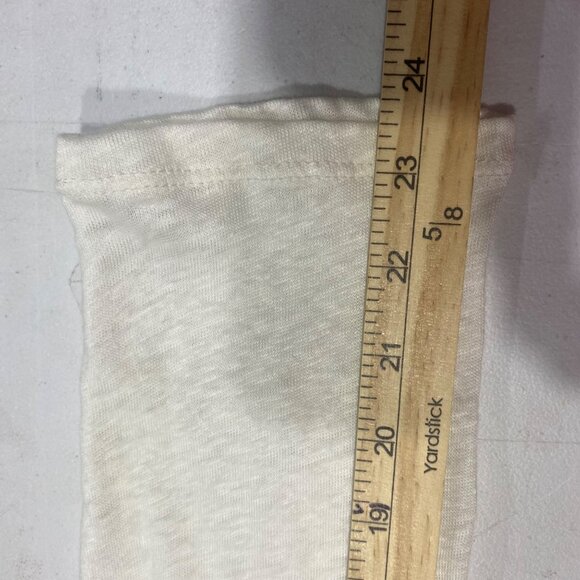 Match Point USA Linen Tunic Womens XL Ivory Cowl Neck Long Sleeve Tunic Top W/ P - Picture 8 of 9